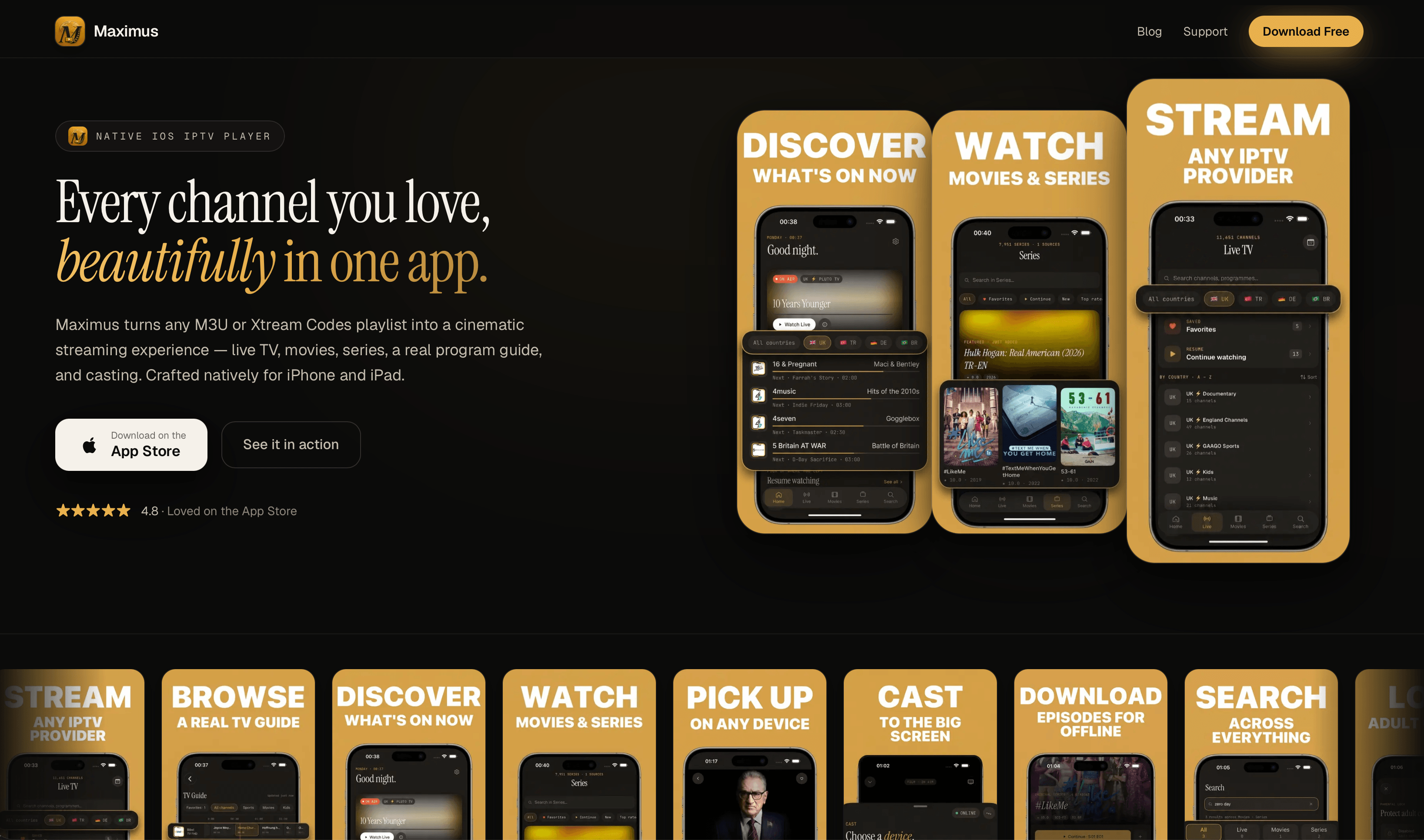 Maximus IPTV Player — product screenshot